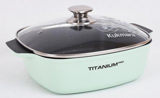 Кастрюля жаровня KUKMARA "Titanium Pro" 5 л., арт. жкт52а