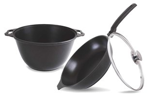 Подарочный набор посуды с антипригарным покрытием (черным), арт. нкп10а