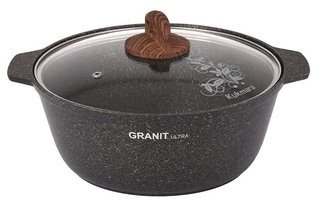 Кастрюля жаровня KUKMARA "Granit Ultra" 5 л., арт. жго52а